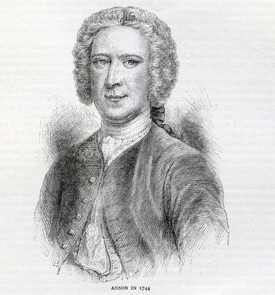 Commodore George Anson, 1. baron Anson (1697-1762), 1744 av English School