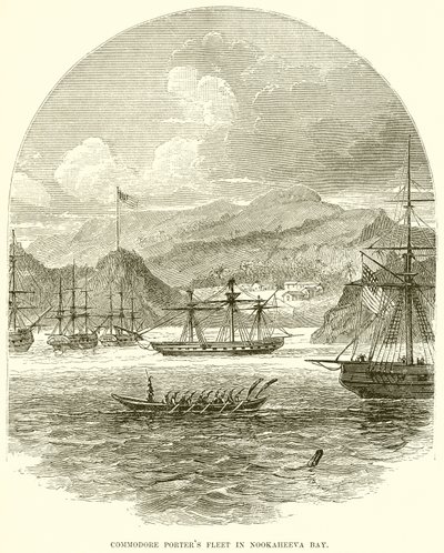 Commodore Porters Fleet i Nookaheeva Bay av English School