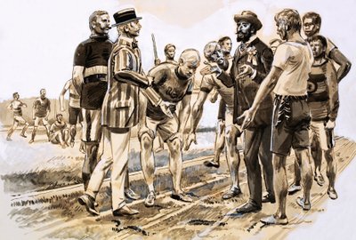 Konkurrenter fra de olympiske leker 1900 av English School