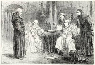 Konferanse mellom Thorpe og Arundel, illustrasjon fra The History of Protestantism av James Aitken Wylie (1808-1890), pub. 1878 av English School