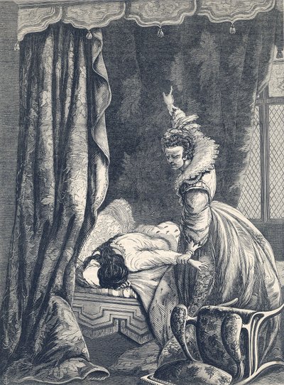 Bekjennelse av grevinnen av Nottingham, 1865 av English School