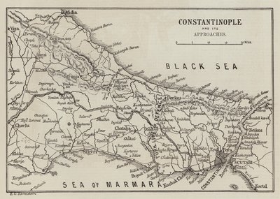 Konstantinopel og dens tilnærminger (gravering) av English School