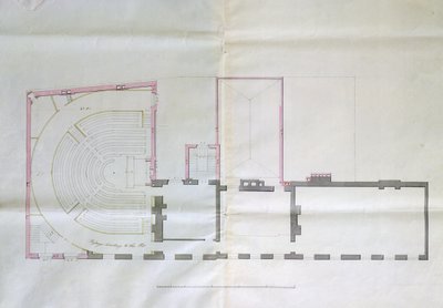 Kontrakttegning for første etasje i Royal Institution, 1800 av English School