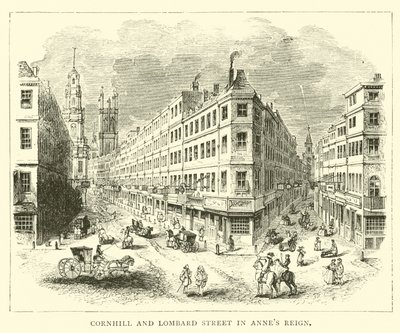 Cornhill og Lombard Street i Annes regjerer av English School