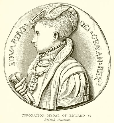 Kroningsmedalje av Edward VI av English School