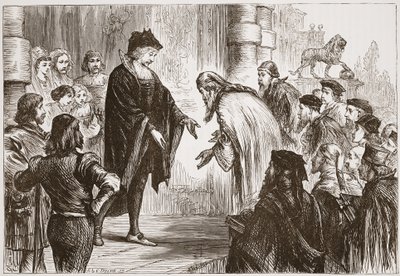 Cosmo I mottar vennene og klientene hans, illustrasjon fra The History of Protestantism av James Aitken Wylie (1808-1890), pub. 1878 av English School