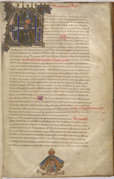 Cotton Nero D. VI f.4 Opplyst initial 