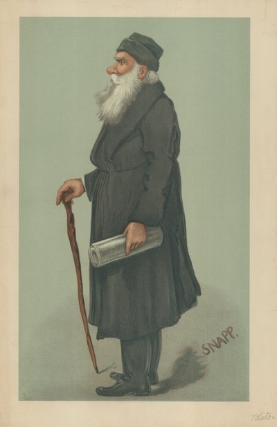 Grev Lyof Nikolaevich Tolstoi, 24. oktober 1901, tegneserie Vanity Fair av English School