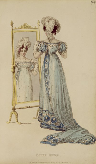 Hofkjole, motetallerken fra Ackermanns Repository of Arts av English School