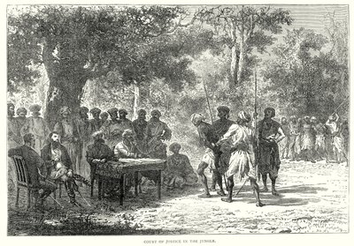 Domstol i jungelen (gravering) av English School