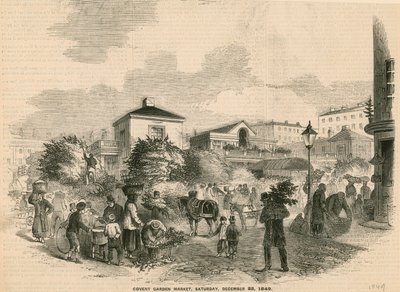 Covent Garden Market, 22. desember 1849 av English School