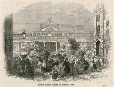 Covent Garden Market, London, julaften av English School