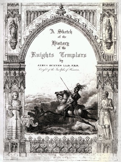 Omslag til A Sketch of the History of the Knights Templars, av James Burnes av English School