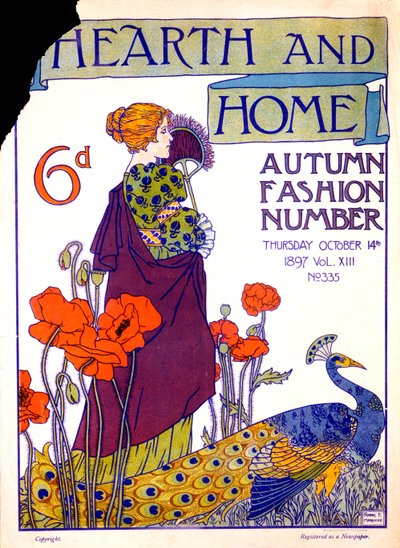 Titelblatt des Hearth and Home Magazins, 14. Oktober 1897 von English School