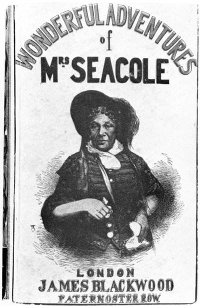 Cover av den første utgaven av The Wonderful Adventures of Mrs Seacole, utgitt av James Blackwood fra Paternoster Row, 1857 av English School