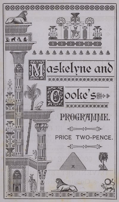 Forside av programmet for The Egyptian Hall av English School