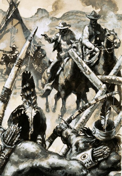 Cowboyer og indianere i krig av English School