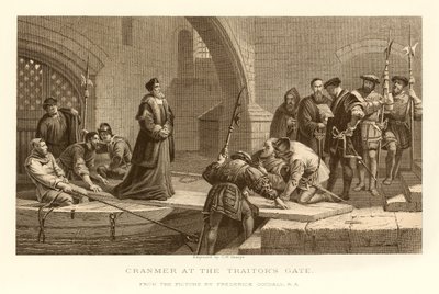Cranmer ved Traitors Gate av English School