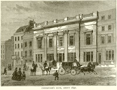 Crockfords Club, rundt 1840 av English School