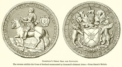 Cromwells store segl for Skottland av English School
