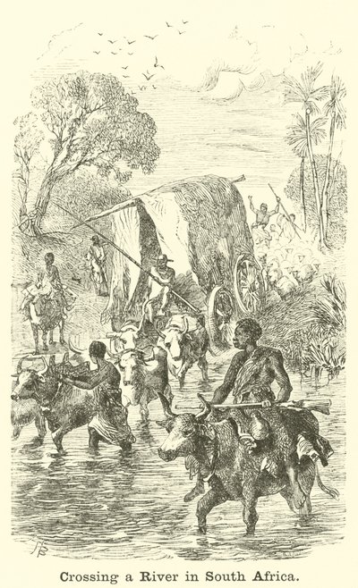 Krysser en elv i Sør-Afrika av English School