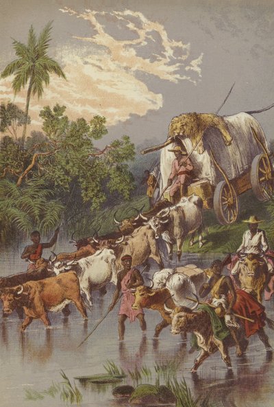 Krysser en bekk i Sør-Afrika av English School