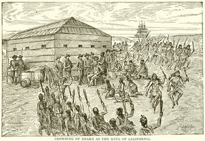 Krönung von Drake zum König von Kalifornien von English School