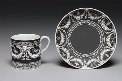 Kopp og tallerken, designet og laget av Wedgwood Factory, ca. 1790 av English School