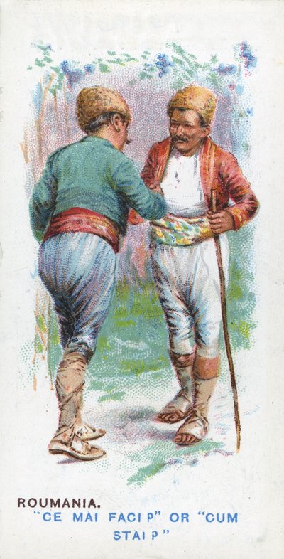 Übliche Begrüßung in Rumänien, 1907 von English School