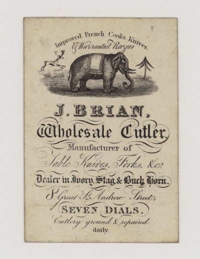 Cutler, J Brian, byttekort av English School