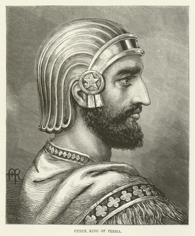 Kyros, konge av Persia av English School