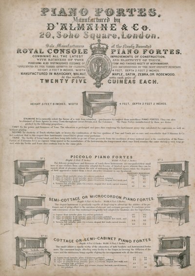 Tyske pianoprodusenter, Soho Square av English School