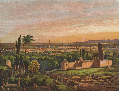 Damaskus, Syria (fargelitografi) av English School