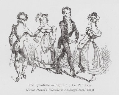 Dans: The Quadrille, figur 1, Le Pantalon (litho) av English School