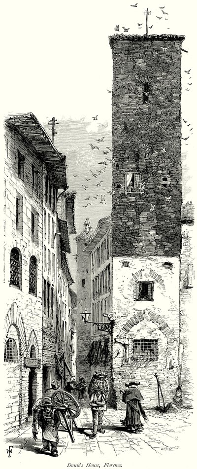 Dantes hus, Firenze (gravering) av English School