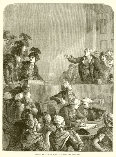 Danton forsvarte seg for tribunalet av English School