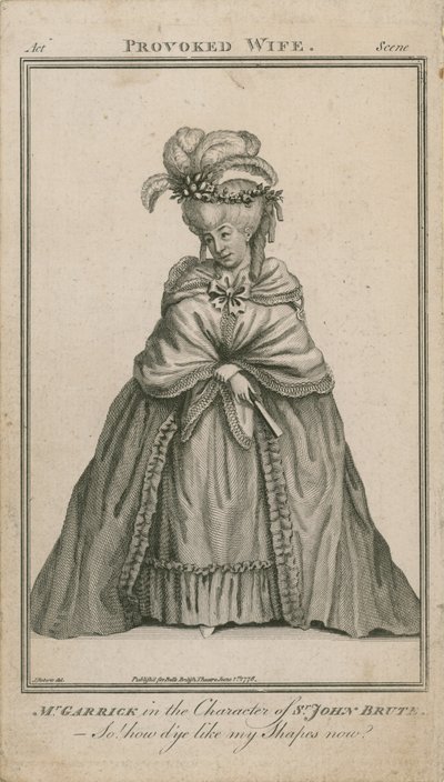 David Garrick i karakteren til Sir John Brute av English School