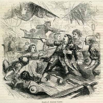 Admiral Carters død, 1692 av English School