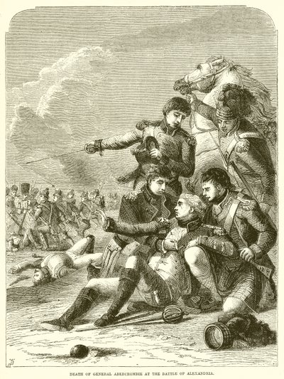 General Abercrombies død i slaget ved Alexandria av English School