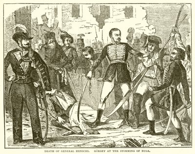 General Henschis død. Gorgey ved Storming of Buda av English School