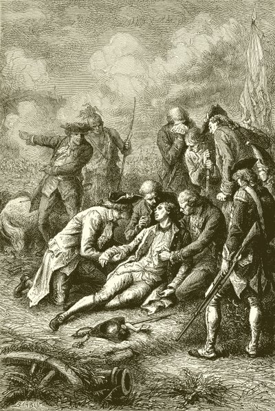 General James Wolfes død av English School