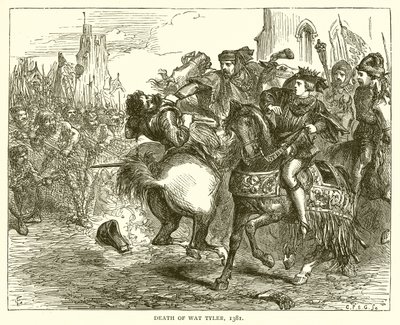 Tod von Wat Tyler, 1381 von English School