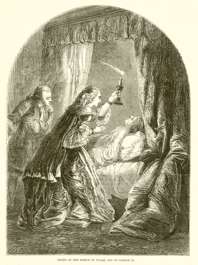 Dødsfallet til prinsen av Wales, sønn av George II av English School