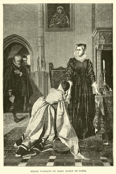 Dødsordren til Mary Queen of Scots av English School