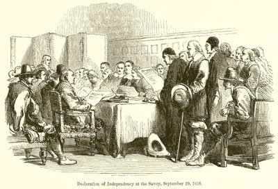 Uavhengighetserklæring på Savoyen, 29. september 1658 av English School