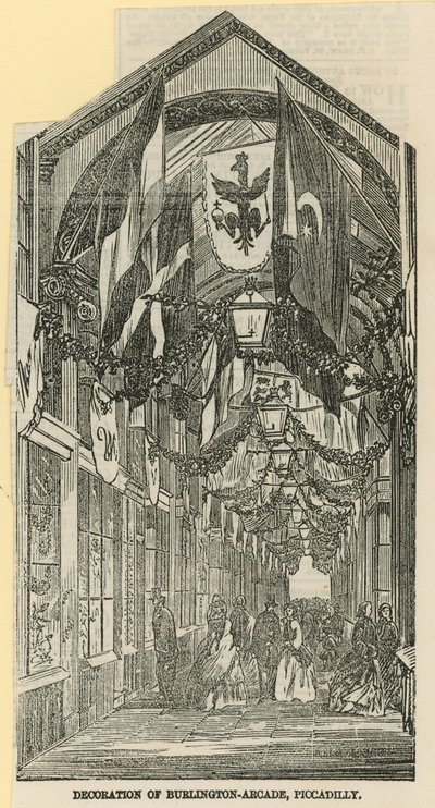 Dekorasjon av Burlington Arcade av English School