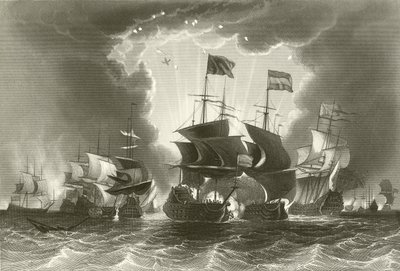 Nederlag av den nederlandske flåten av admiral Blake av English School