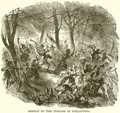 Nederlag av indianerne ved Tallapoosa av English School