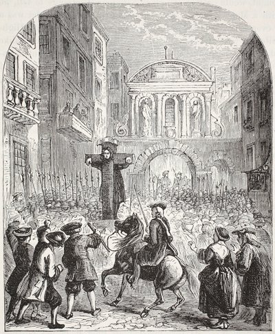 Defoe in the Pilory på Temple Bar av English School