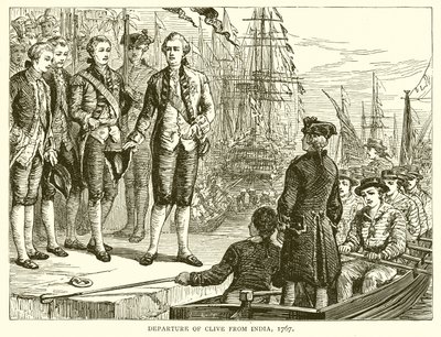 Clives avgang fra India, 1767 av English School
